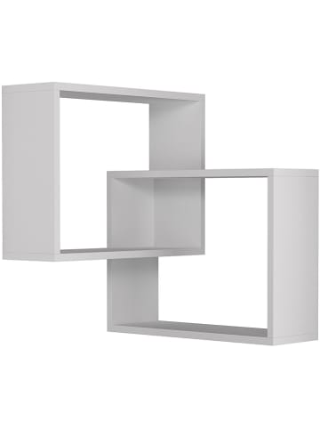 Evila Eckregal "Ring" in Weiß - (B)60 x (H)68 x (T)68 cm