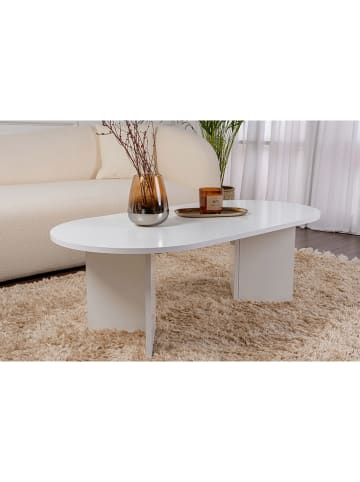 Evila Couchtisch ''Sable'' in Weiß - (B)119 x (H)39,8 x (T)60 cm