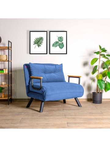 Evila Slaapbank "Sando" lichtblauw - (B)60 x (H)78 x (D)78 cm