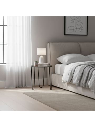 Evila Couchtisch in Transparent/ Schwarz - (H)55 x Ø 53 cm 