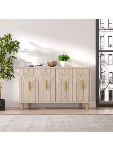 Evila Sideboard "Tiger" in Beige - (B)120 x (H)73,6 x (T)29,6 cm