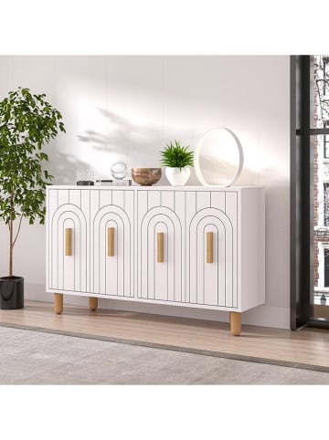Evila Sideboard "Tiger" wit - (B)120 x (H)73,6 x (D)29,6 cm