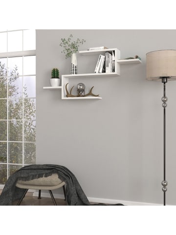 Evila Boekenkast "Twist" wit - (B)104 x (H)49,4 x (D)14,5 cm