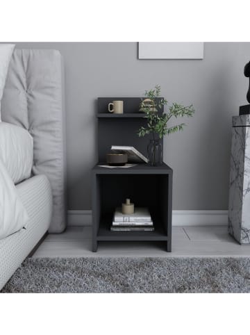 Evila Nachttisch "Ullman" in Anthrazit - (B)35,6 x (H)72 x (T)37,4 cm