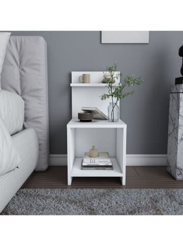 Evila Nachtkastje "Ullman" wit - (B)35,6 x (H)72 x (D)37,4 cm