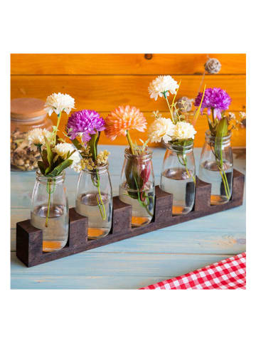 Evila Wazon w kolorze brązowym - 41 x 16 x 4 cm