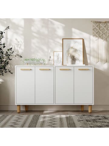 Evila Sideboard "Venedik" wit - (B)120 x (H)73,6 x (D)29,6 cm