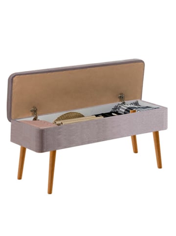 Evila Bank met opbergruimte "Vina" paars - (B)105 x (H)49 x (D)40 cm