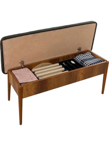 Scandinavia Concept Zitbank walnootkleurig/antraciet - (B)110 x (H)85 x (D)40 cm