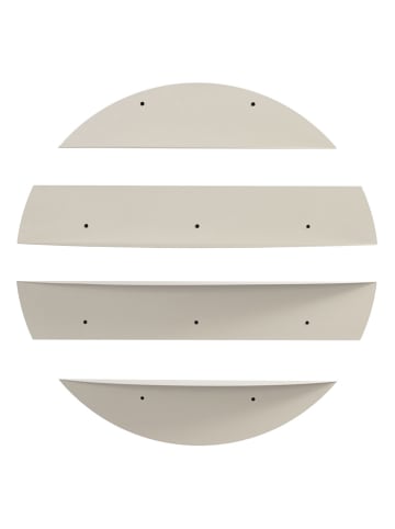 Evila Regały ścienne (4 szt.) w kolorze beżowym - Ø 76 cm