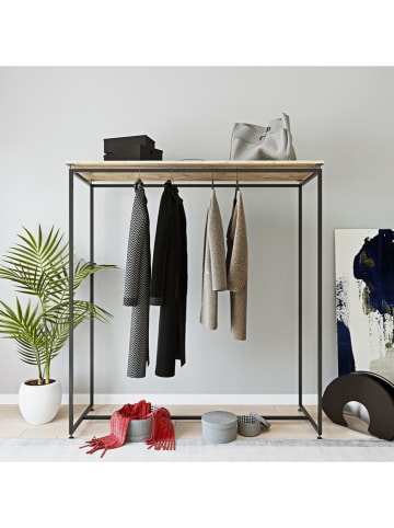 Evila Garderoba "Yenikoy" w kolorze beżowo-czarnym - 150 x 170 x 40 cm