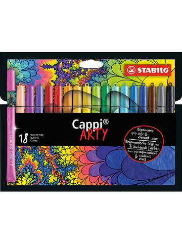 STABILO Viltstiften met dopring "STABILO Cappi - Arty" - 18 stuks