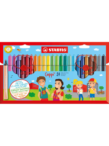 STABILO Filzstifte mit Kappenring "STABILO Cappi" - 24 Stück