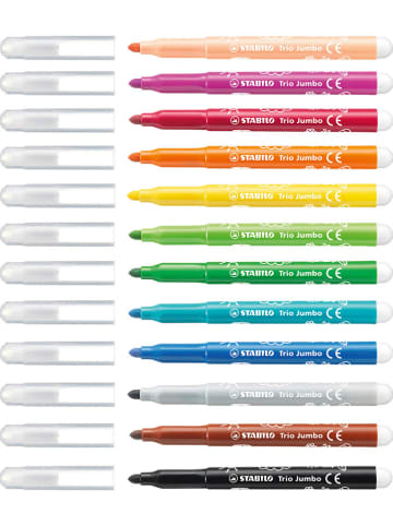 STABILO 2er-Set: Dicke-Filzstifte "STABILO Trio Jumbo" - 2 x 12 Stück