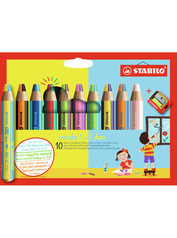 STABILO Duo-Buntstifte "STABILO woody 3 in 1 - 10 Stück