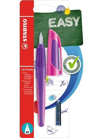 STABILO Schrijfleer-vulpen "Easy buddy - Feder M" paars/roze