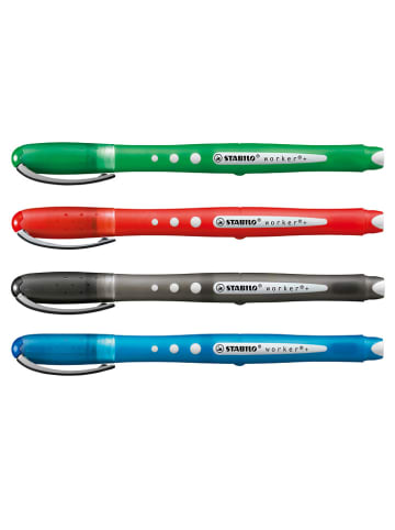 STABILO Ballpoints "STABILO worker+ colorful-medium" - 4 stuks