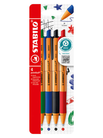 STABILO Ballpoint "STABILO pointball" - 4 stuks