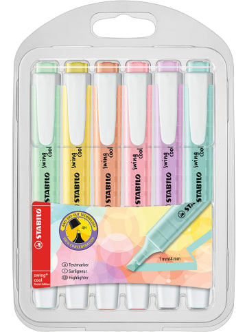 STABILO Zakreślacze (6 szt.) "STABILO swing cool Pastel Edition"