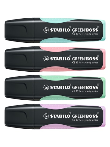 STABILO Markeerstiften "STABILO GREEN BOSS Pastel" - 4 stuks