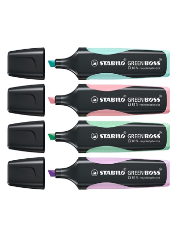STABILO Markeerstiften "STABILO GREEN BOSS Pastel" - 4 stuks