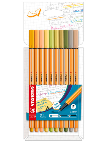 STABILO Fineliner-Stifte "STABILO point 88" - 10er Pack - Sofftcolors