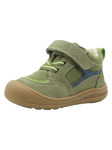 lamino Skórzane buty w kolorze khaki do nauki chodzenia