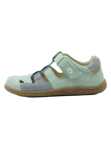 lamino Leren barefootenkelsandalen groen