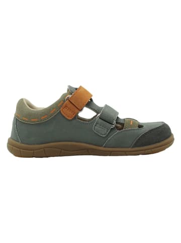 lamino Leren barefootenkelsandalen kaki