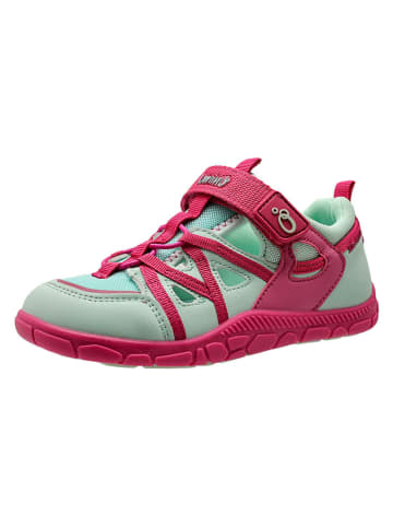lamino Barefootenkelsandalen turquoise/roze