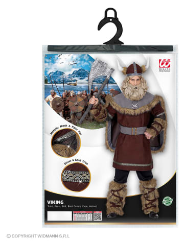 Carnival Party 6-częściowy kostium "Viking" w kolorze brązowym