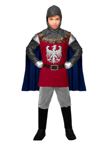 Carnival Party 3tlg. Kostüm "Ritter" in Blau/ Rot