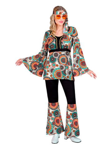 Carnival Party 3-delig kostuum "60's" zwart/meerkleurig