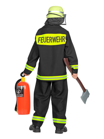 Carnival Party 2tlg. Kostüm "Feuerwehrmann" in Schwarz/ Gelb
