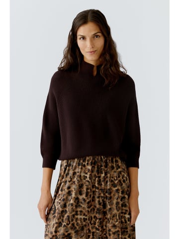 Oui Rollkragenpullover in Braun