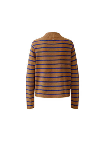 Oui Pullover in Camel/ Blau