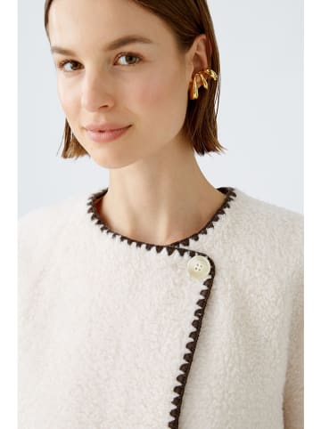 Oui Übergangsjacke in Creme/ Braun