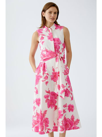 Oui Kleid in Weiß/ Pink