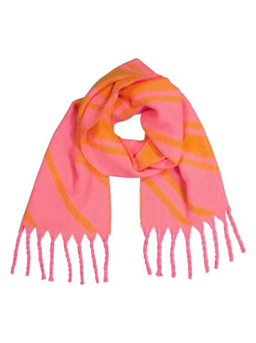 Pieces Sjaal oranje/lichtroze