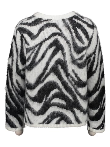 Pieces Sweter w kolorze biało-czarnym