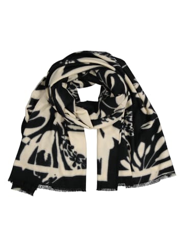 Pieces Szal w kolorze kremowo-czarnym