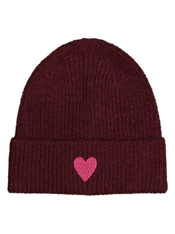 Pieces Mütze in Bordeaux