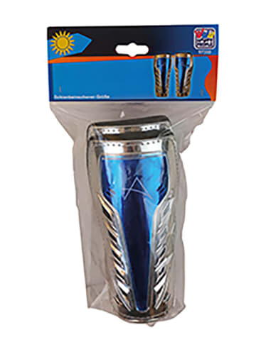 Happy People Schienbeinschoner in Silber/ Blau - (H)16 cm