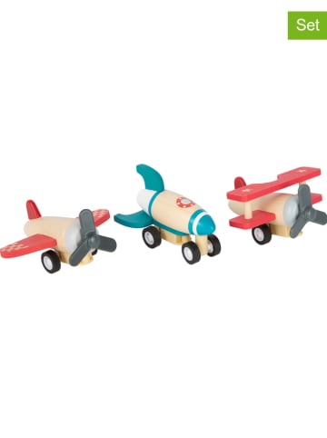 small foot 3-delige set: terugtrekvliegtuigen - vanaf 12 maanden