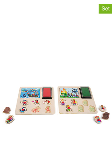 small foot 2er-Set: Stempel-Puzzle "Helden"  - ab 2 Jahren