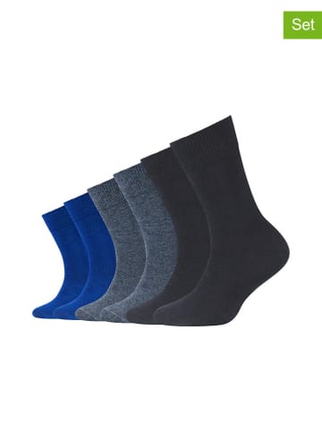 camano 6er-Set: Socken in Blau/ Dunkelblau
