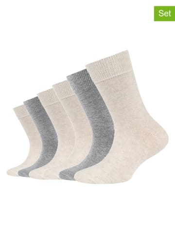 camano 6er-Set: Socken in Beige/ Grau
