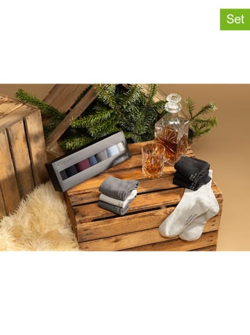 camano Skarpety (7 par) w kolorze antracytowym ze wzorem