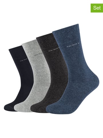 camano 4-delige set: sokken blauw/lichtgrijs/zwart