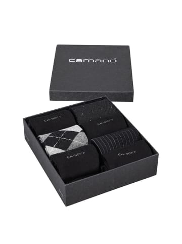 camano 7er-Set: Socken in Schwarz